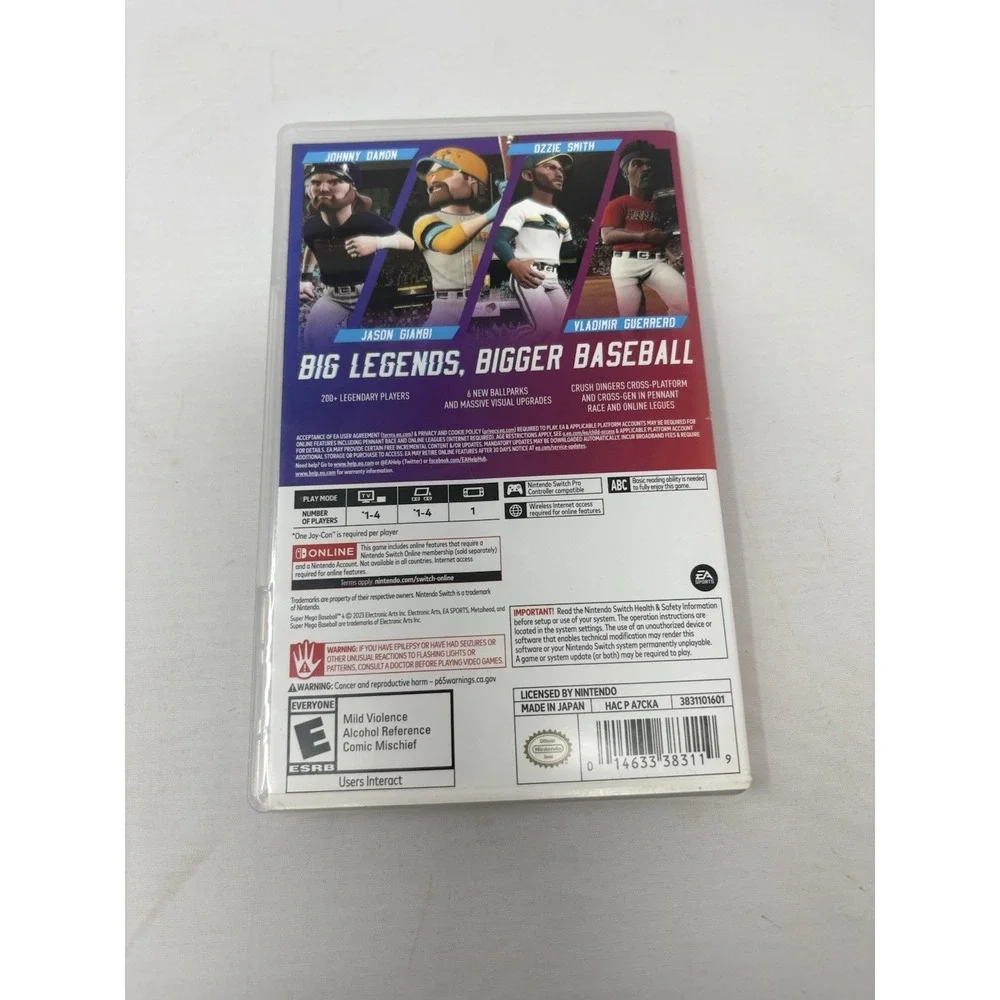 Super Mega Baseball 4 for Nintendo Switch EA Sports Video Game - Complete CIB